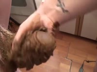 Poop  Video - Sexy slut takes on a huge poop filled cock